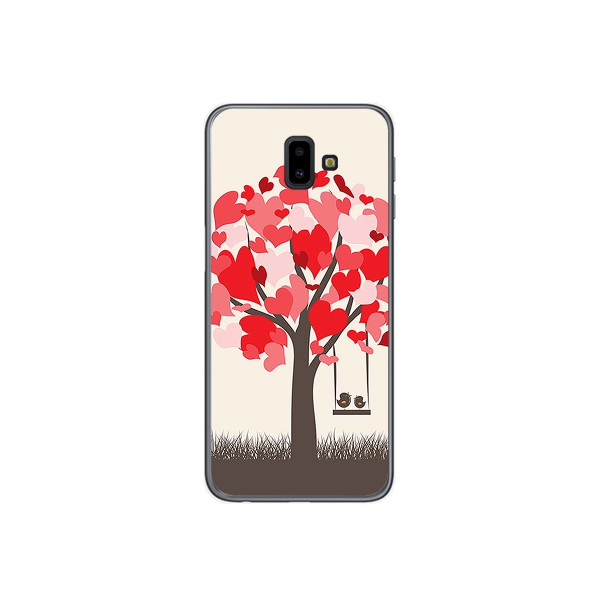 Funda Gel Tpu para Samsung Galaxy J6+ Plus Diseño Pajaritos Dibujos