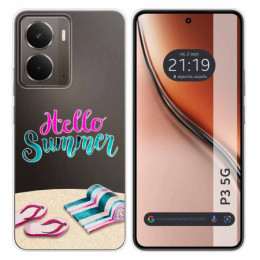 Funda Silicona Transparente para Realme P3 5G diseño Summer Dibujos