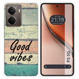 Funda Silicona para Realme P3 5G diseño Madera 01 Dibujos
