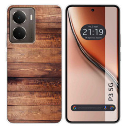 Funda Silicona para Realme P3 5G diseño Madera 02 Dibujos