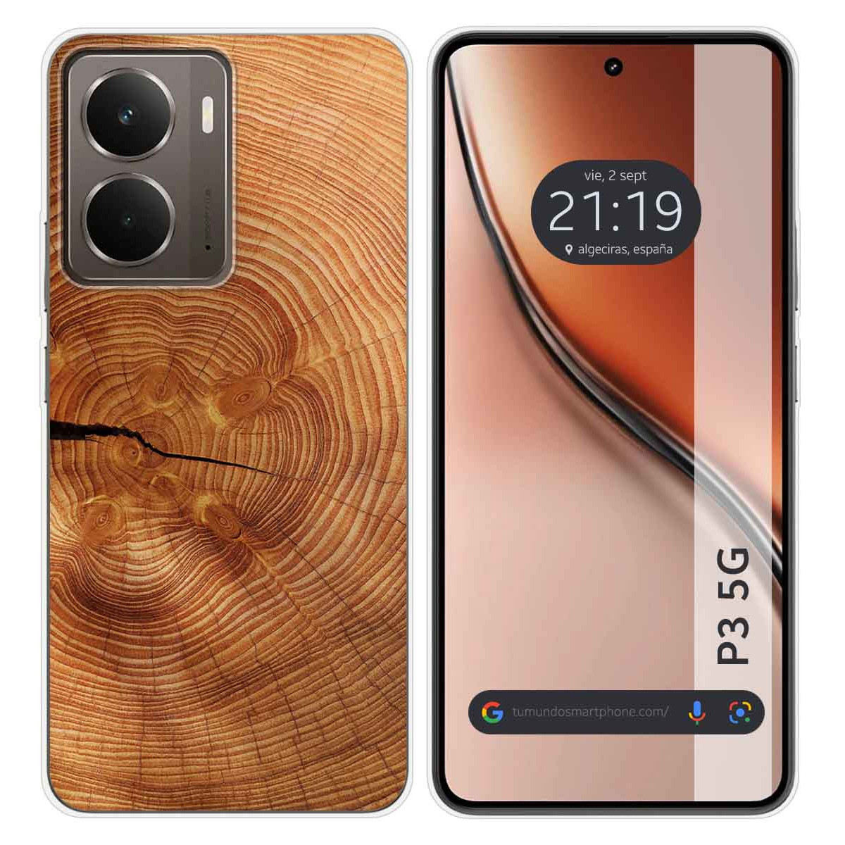 Funda Silicona para Realme P3 5G diseño Madera 04 Dibujos
