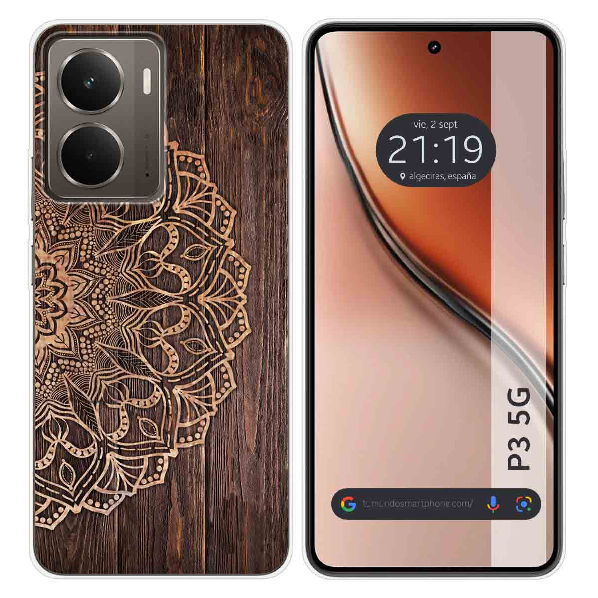 Funda Silicona para Realme P3 5G diseño Madera 06 Dibujos