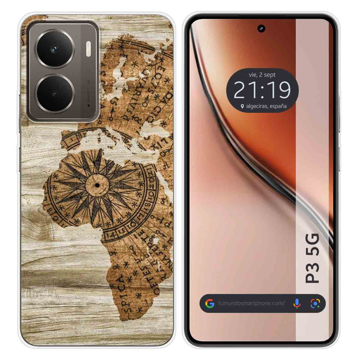 Funda Silicona para Realme P3 5G diseño Madera 07 Dibujos
