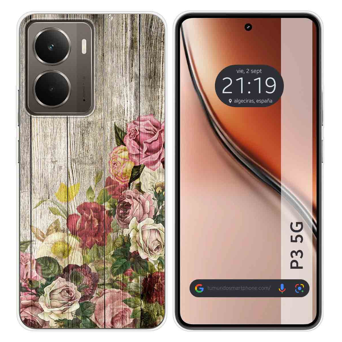 Funda Silicona para Realme P3 5G diseño Madera 08 Dibujos