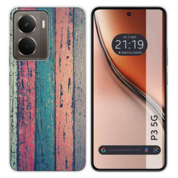 Funda Silicona para Realme P3 5G diseño Madera 10 Dibujos