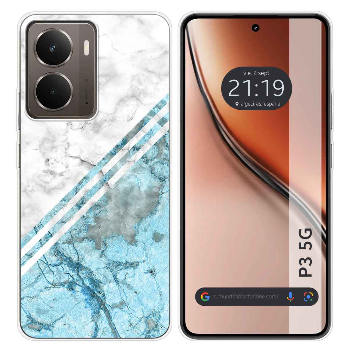 Funda Silicona para Realme P3 5G diseño Mármol 02 Dibujos