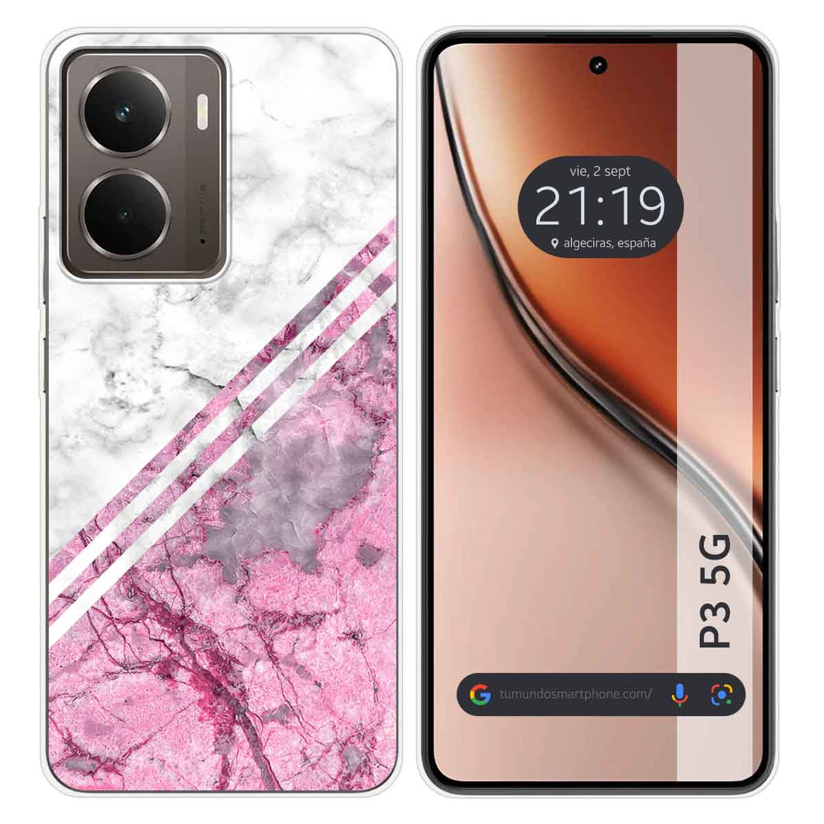 Funda Silicona para Realme P3 5G diseño Mármol 03 Dibujos