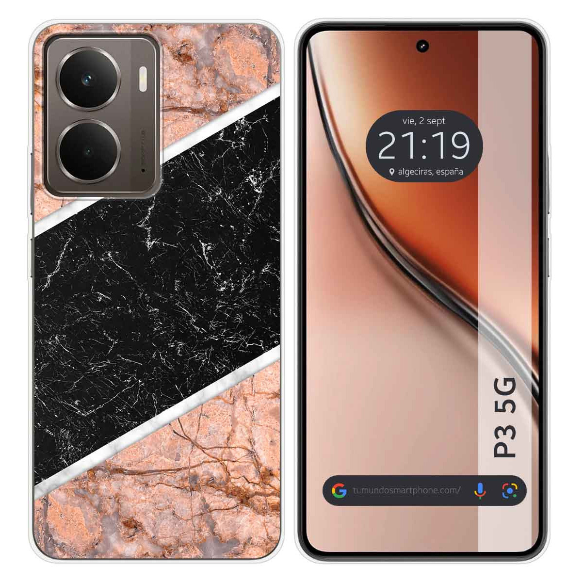 Funda Silicona para Realme P3 5G diseño Mármol 07 Dibujos