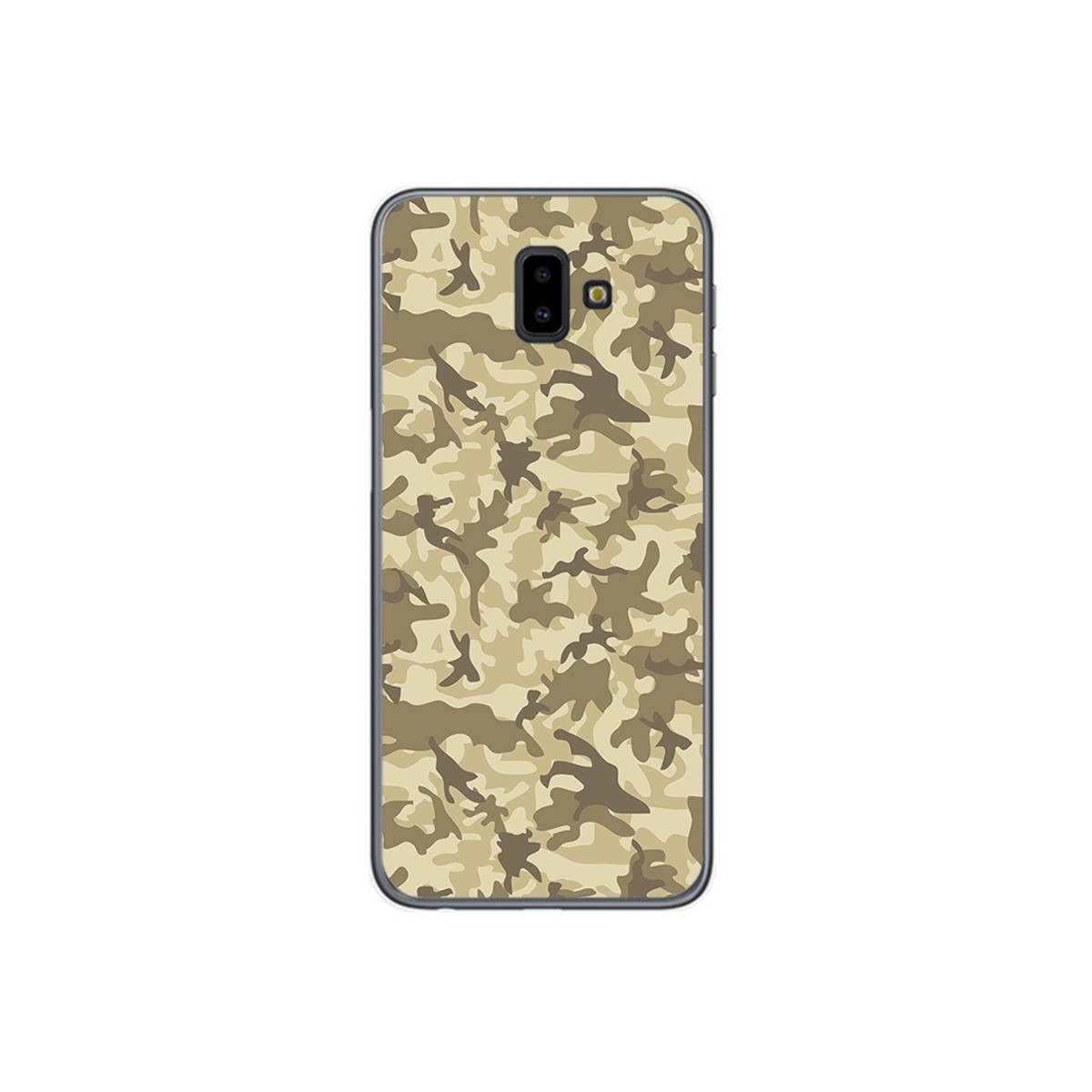 Funda Gel Tpu para Samsung Galaxy J6+ Plus Diseño Sand Camuflaje Dibujos