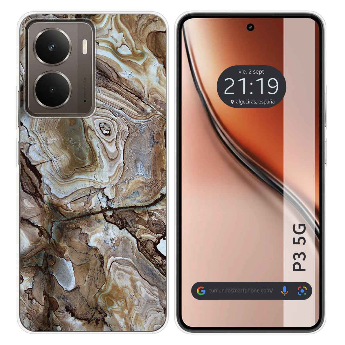Funda Silicona para Realme P3 5G diseño Mármol 14 Dibujos