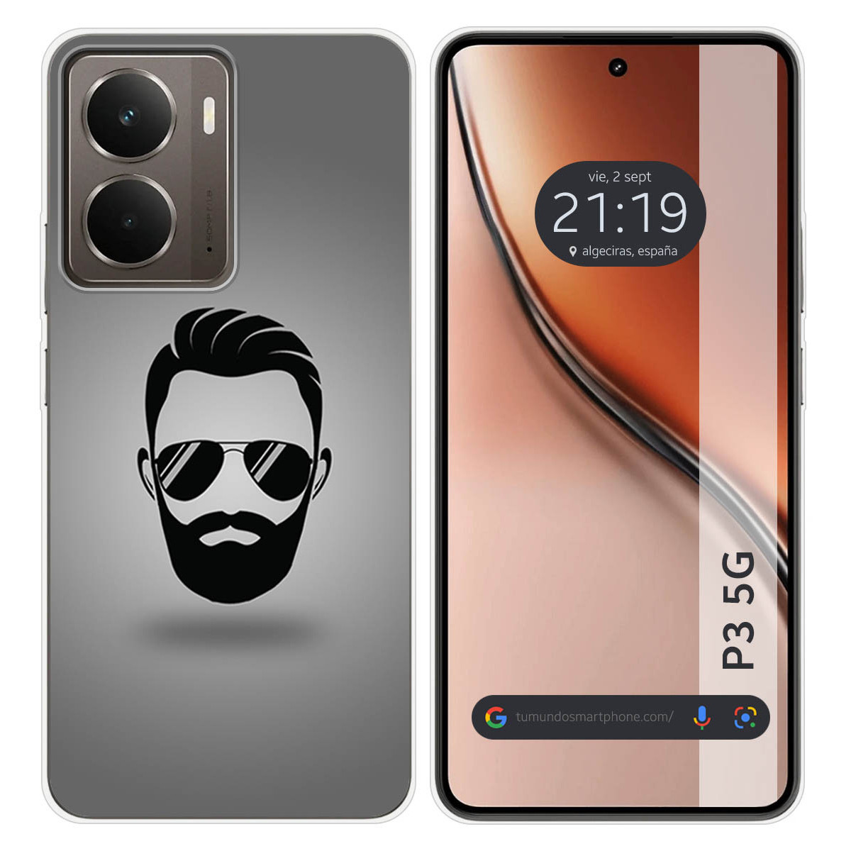 Funda Silicona para Realme P3 5G diseño Barba Dibujos