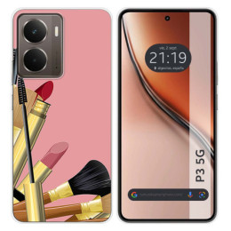Funda Silicona para Realme P3 5G diseño Brochas Dibujos
