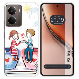 Funda Silicona para Realme P3 5G diseño Café Dibujos