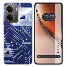 Funda Silicona para Realme P3 5G diseño Circuito Dibujos