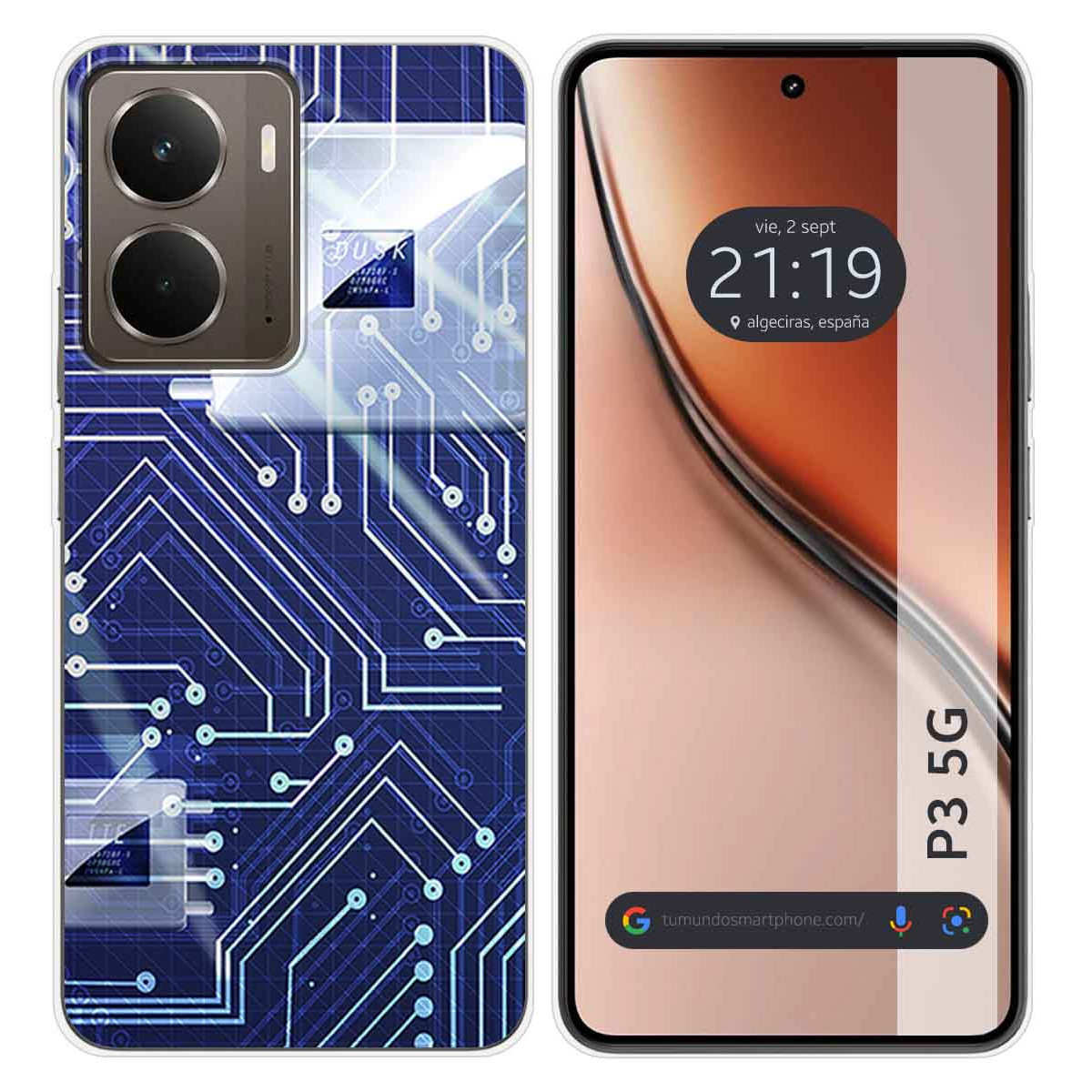 Funda Silicona para Realme P3 5G diseño Circuito Dibujos