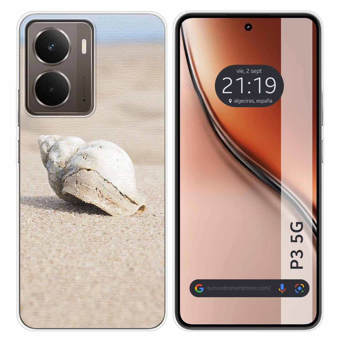 Funda Silicona para Realme P3 5G diseño Concha Dibujos