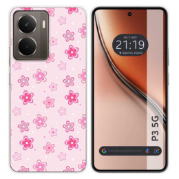 Funda Silicona para Realme P3 5G diseño Flores Dibujos