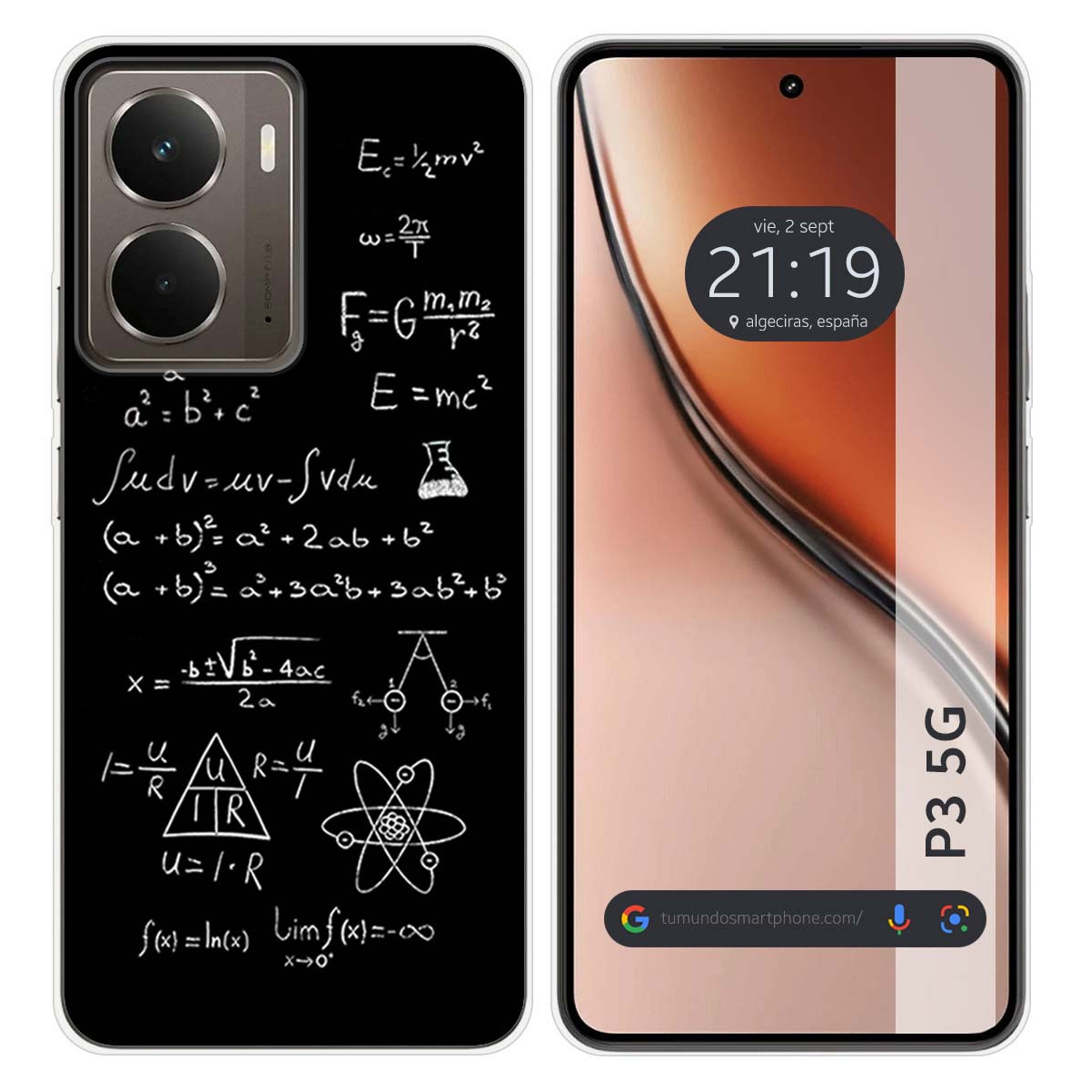 Funda Silicona para Realme P3 5G diseño Formulas Dibujos