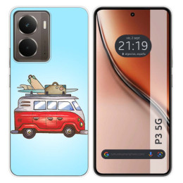 Funda Silicona para Realme P3 5G diseño Furgoneta Dibujos