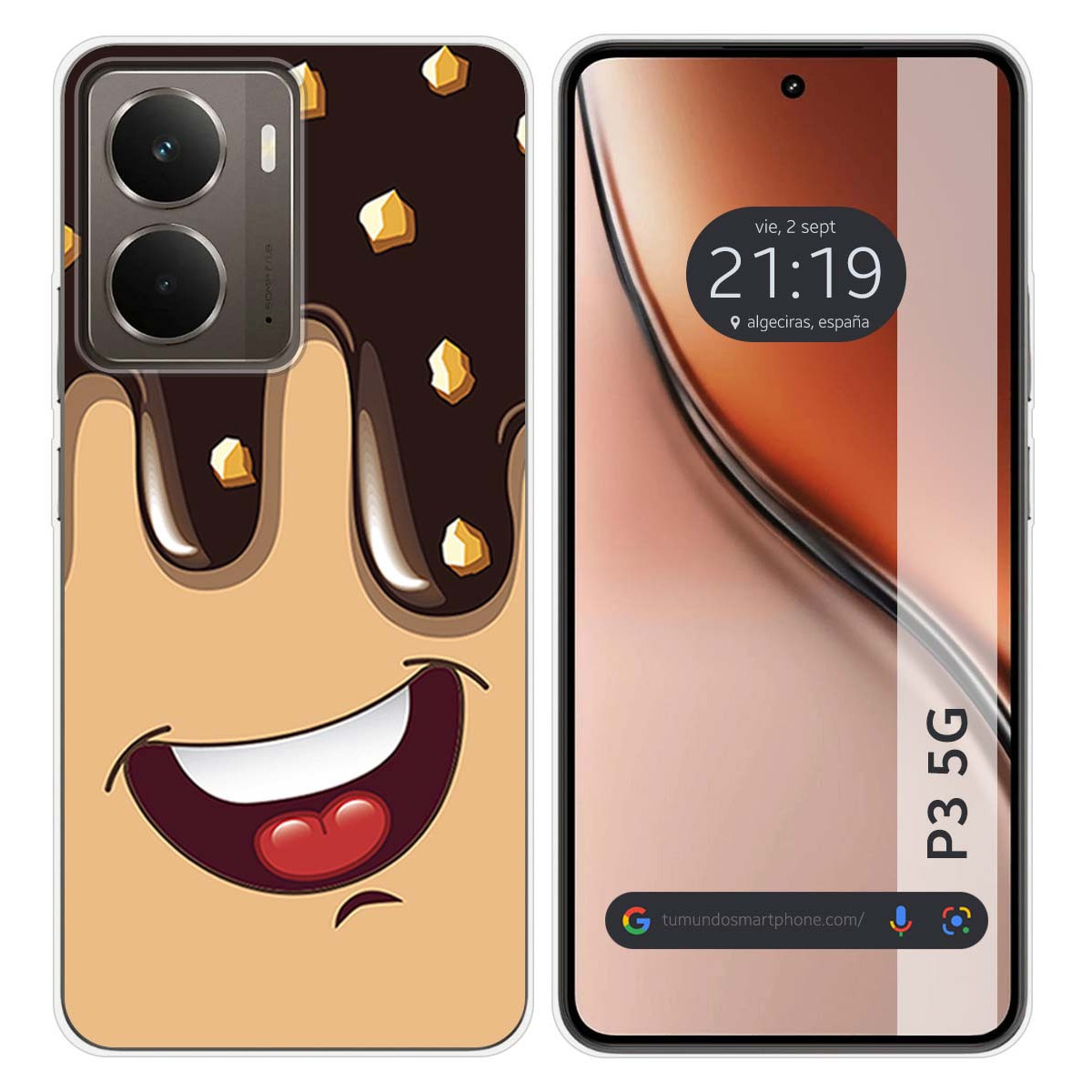 Funda Silicona para Realme P3 5G diseño Helado Chocolate Dibujos