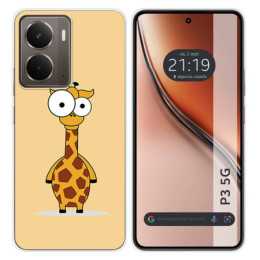 Funda Silicona para Realme P3 5G diseño Jirafa Dibujos