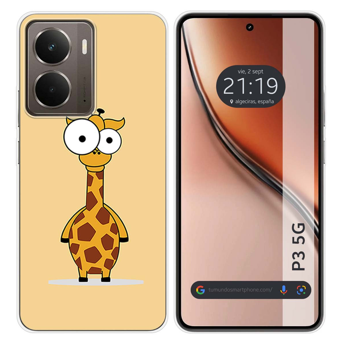 Funda Silicona para Realme P3 5G diseño Jirafa Dibujos