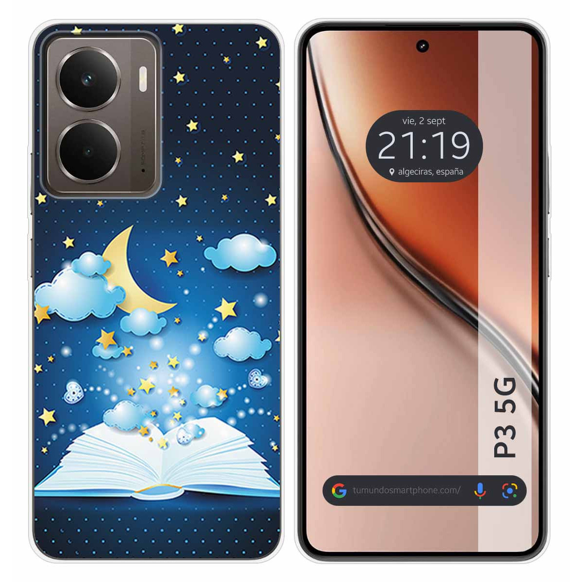 Funda Silicona para Realme P3 5G diseño Libro Cuentos Dibujos