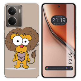 Funda Silicona para Realme P3 5G diseño Leon Dibujos