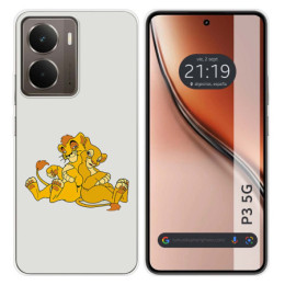 Funda Silicona para Realme P3 5G diseño Leones Dibujos