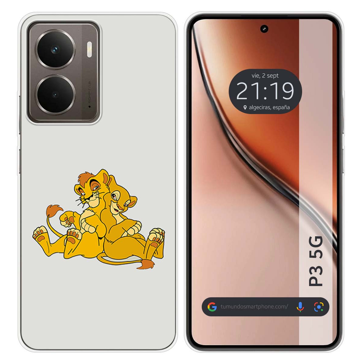 Funda Silicona para Realme P3 5G diseño Leones Dibujos