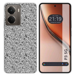 Funda Silicona para Realme P3 5G diseño Letras Dibujos