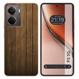 Funda Silicona para Realme P3 5G diseño Madera Dibujos