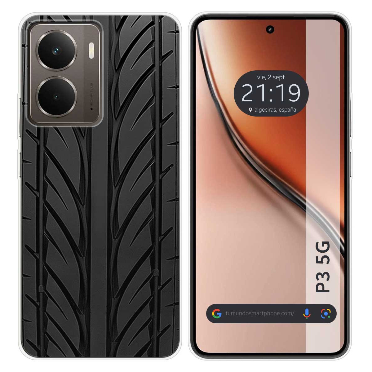 Funda Silicona para Realme P3 5G diseño Neumatico Dibujos