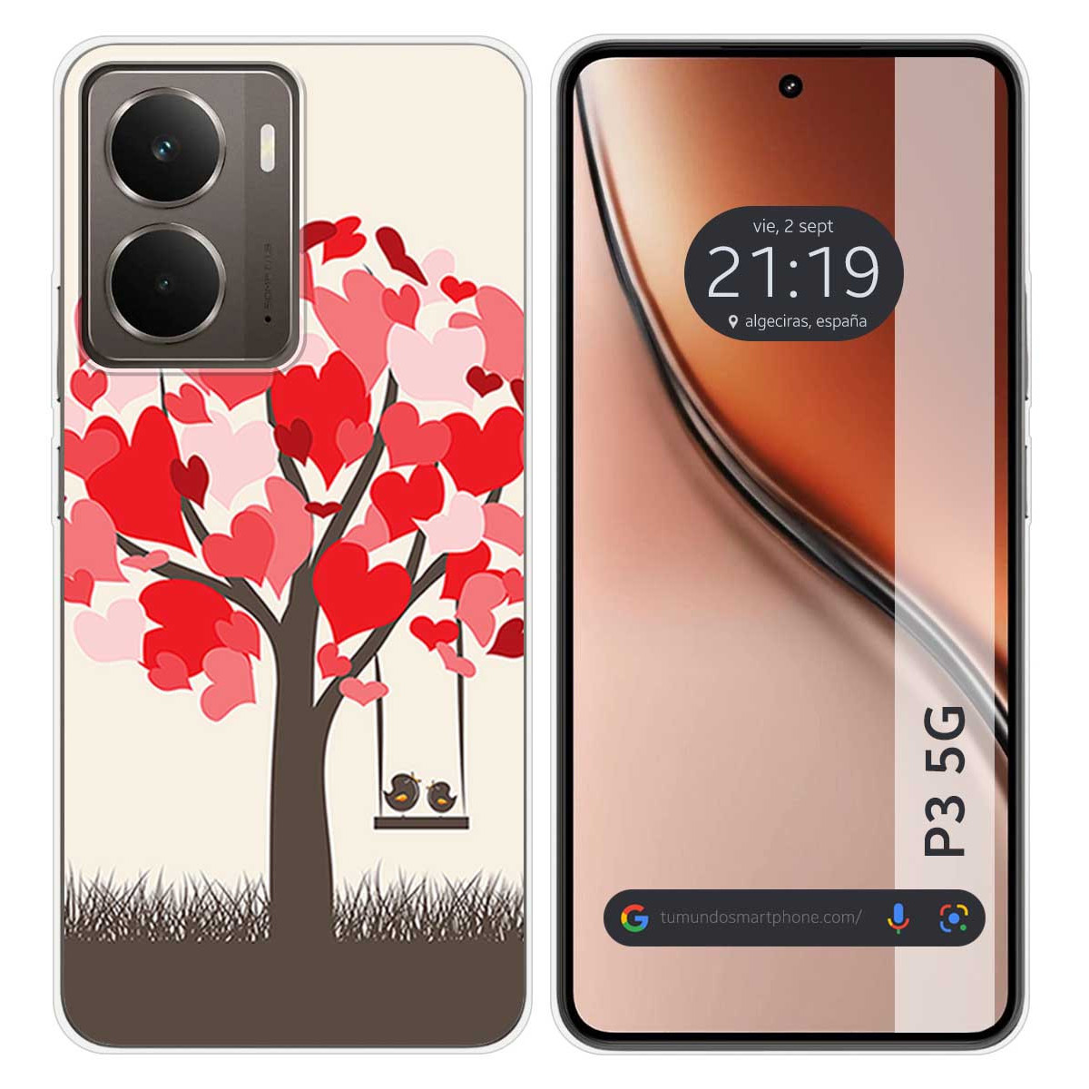 Funda Silicona para Realme P3 5G diseño Pajaritos Dibujos