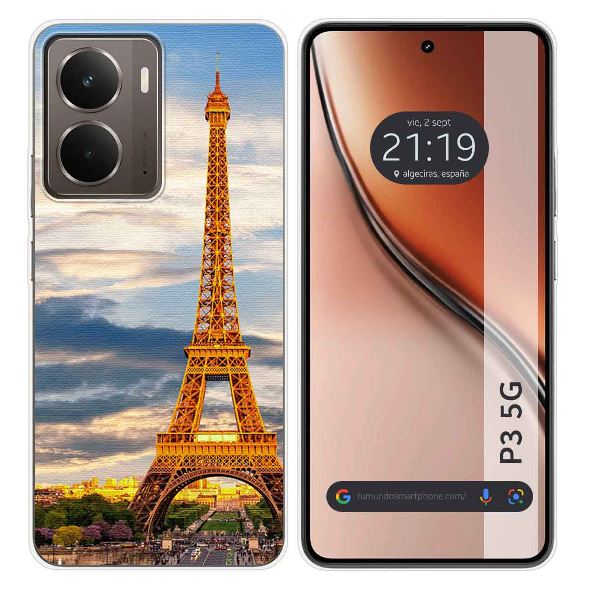 Funda Silicona para Realme P3 5G diseño Paris Dibujos