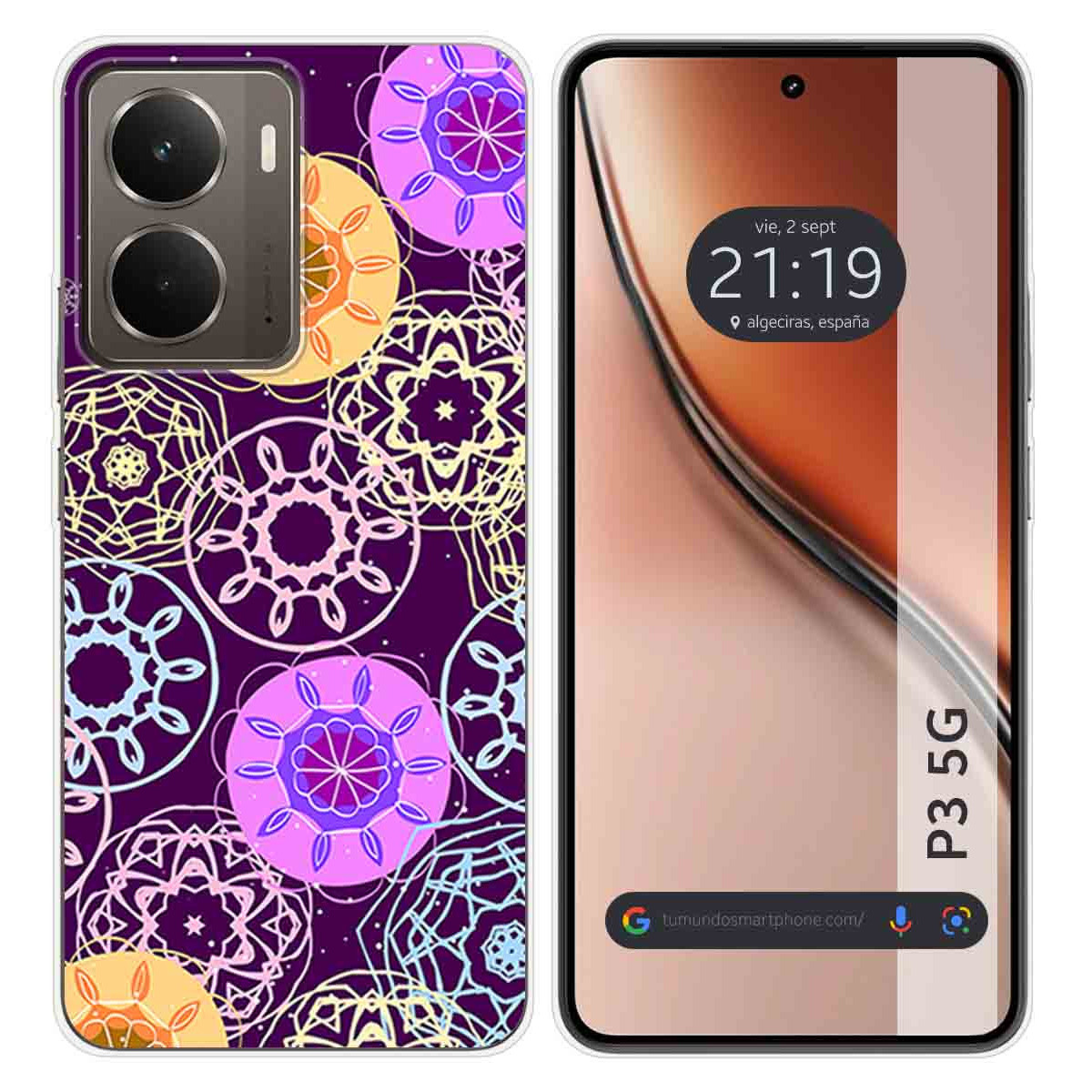 Funda Silicona para Realme P3 5G diseño Radial Dibujos