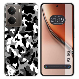 Funda Silicona para Realme P3 5G diseño Snow Camuflaje Dibujos