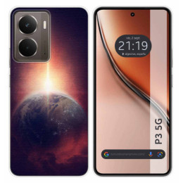 Funda Silicona para Realme P3 5G diseño Tierra Dibujos