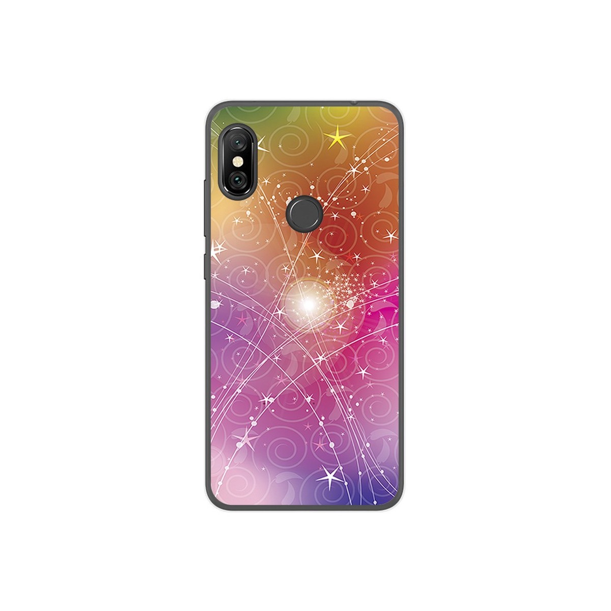 Funda Gel Tpu para Xiaomi Redmi Note 6 Pro Diseño Abstracto Dibujos
