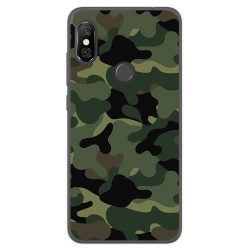 Funda Gel Tpu para Xiaomi Redmi Note 6 Pro Diseño Camuflaje Dibujos