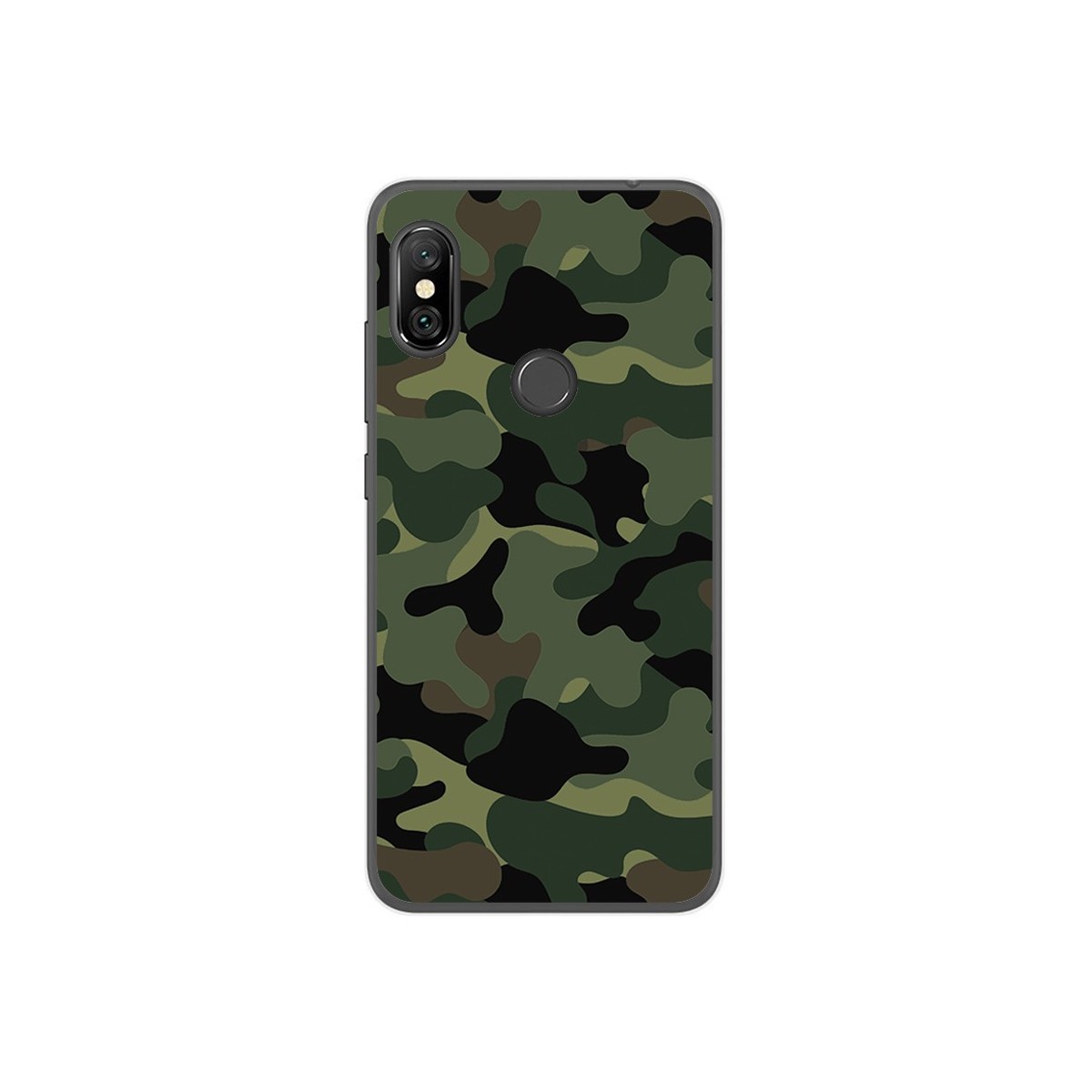 Funda Gel Tpu para Xiaomi Redmi Note 6 Pro Diseño Camuflaje Dibujos