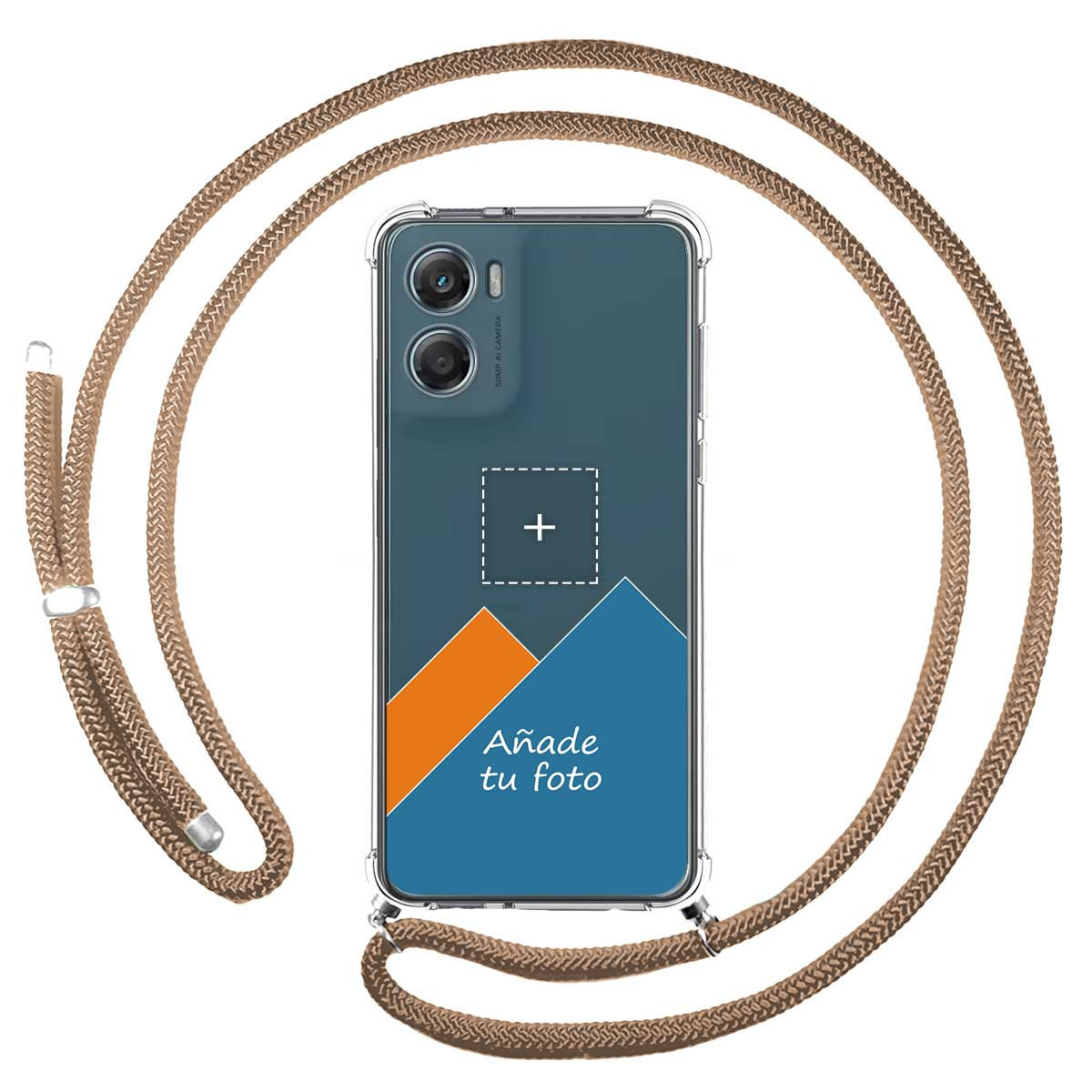Personaliza tu Funda Colgante Transparente para Motorola Moto G06 / G06 Power 4G con Cordon Camel Dibujo Personalizada