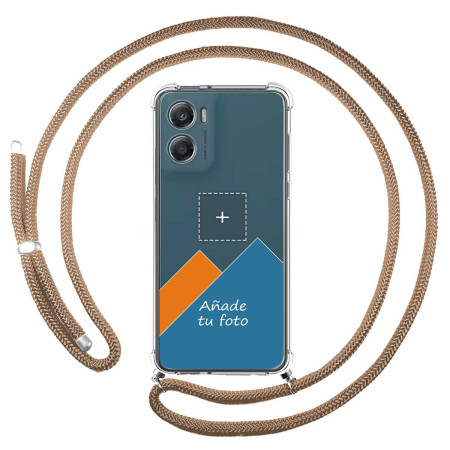 Personaliza tu Funda Colgante Transparente para Motorola Moto G06 / G06 Power 4G con Cordon Camel Dibujo Personalizada