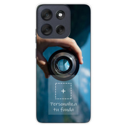 Personaliza tu Funda Silicona Gel Tpu Transparente con tu Fotografia para Motorola Moto G56 5G Dibujo Personalizada