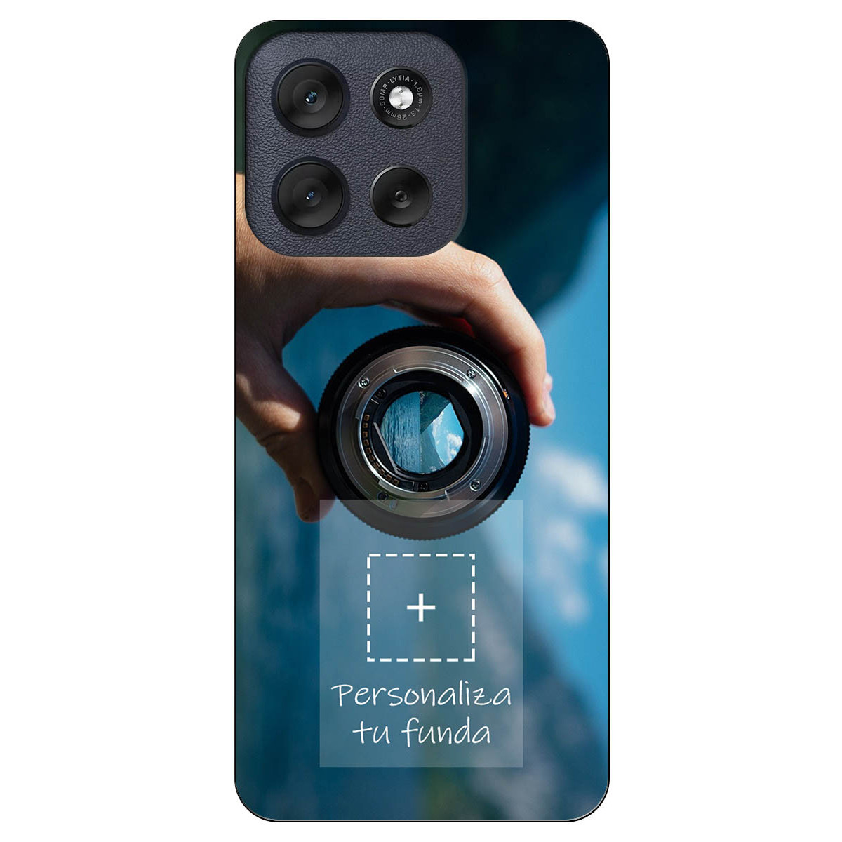 Personaliza tu Funda Silicona Gel Tpu Negra con tu Fotografia para Motorola Moto G56 5G Dibujo Personalizada