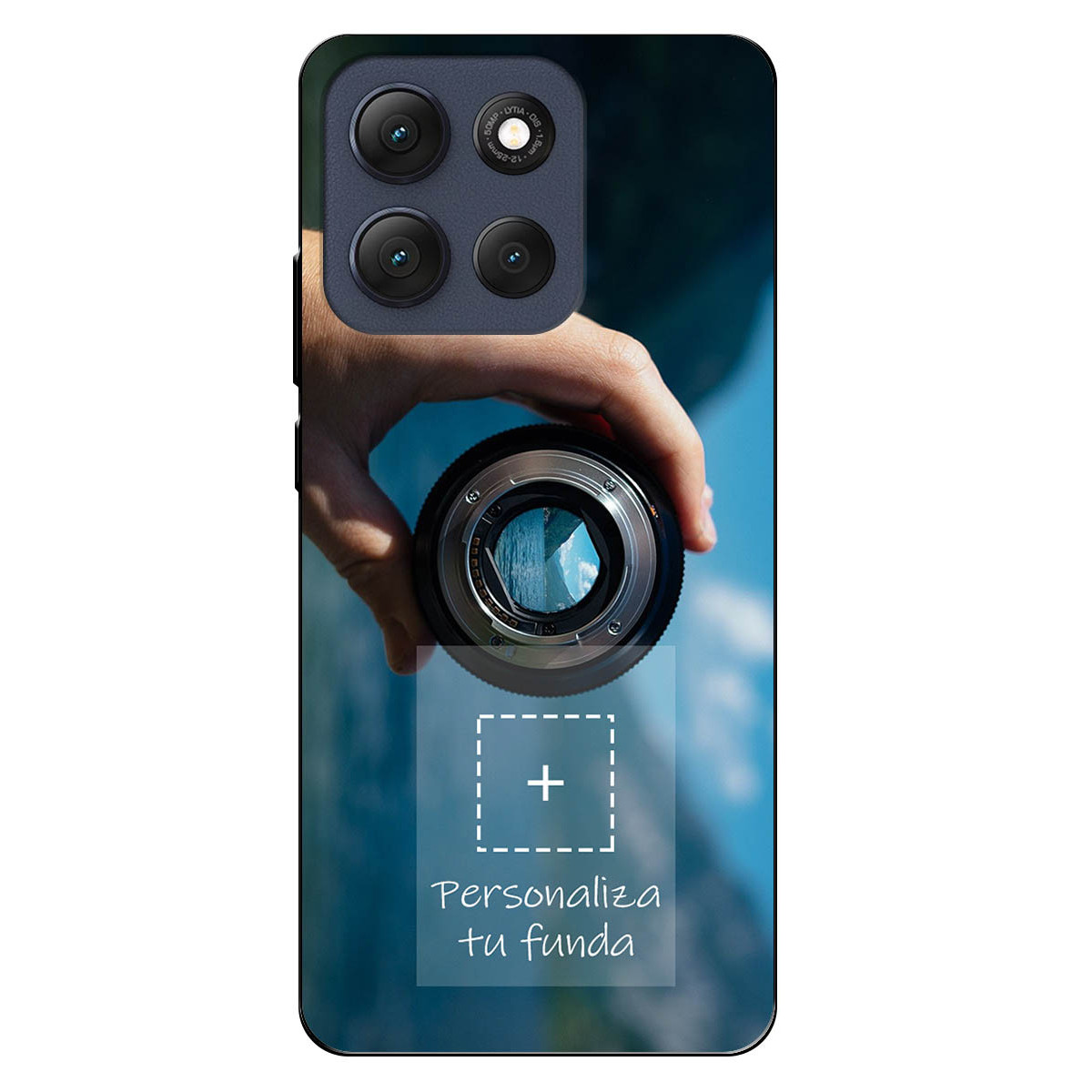 Personaliza tu Funda Silicona Gel Tpu Negra con tu Fotografia para Motorola G86 / G86 Power 5G Dibujo Personalizada
