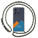 Personaliza tu Funda Colgante Transparente para Motorola G86 / G86 Power 5G con Cordon Verde / Dorado Dibujo Personalizada