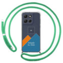Personaliza tu Funda Colgante Transparente para Motorola G86 / G86 Power 5G con Cordon Verde Agua Dibujo Personalizada