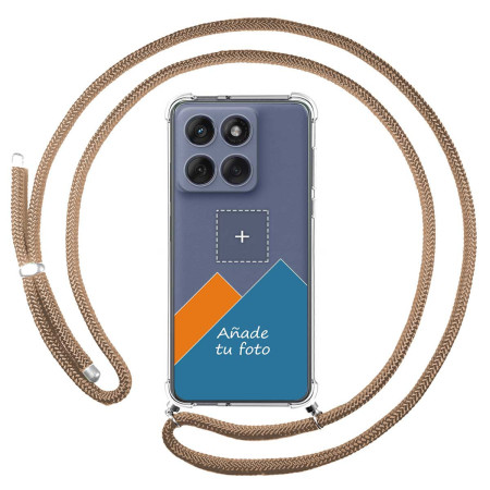 Personaliza tu Funda Colgante Transparente para Motorola Edge 60 / 60 Fusion 5G con Cordon Camel Dibujo Personalizada