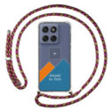 Personaliza tu Funda Colgante Transparente para Motorola Edge 60 / 60 Fusion 5G con Cordon Rosa / Dorado Dibujo Personalizada